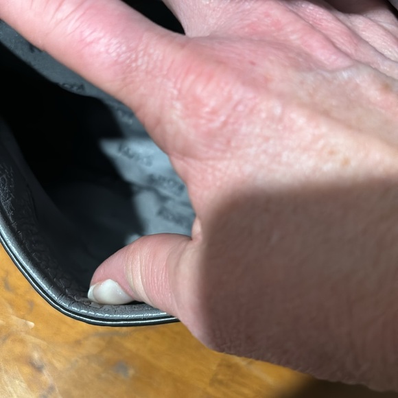 EUC Michael Kors Hudson Large Leather Satchel Crossbody Bag Gray COI Included - Picture 10 of 15